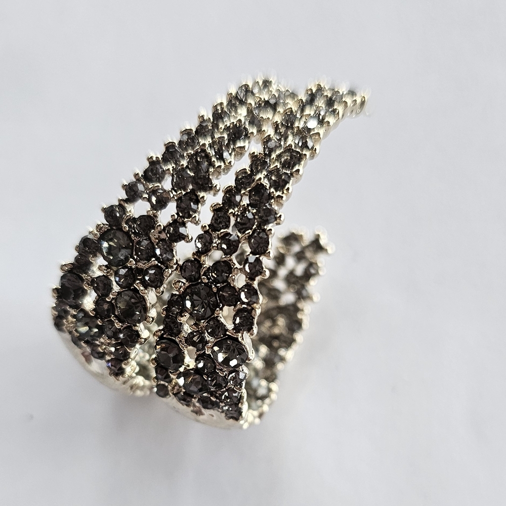 Champagne Rhinestone Earrings - Picture 2 of 6